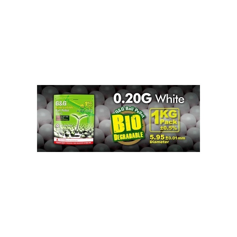 G&G 0.20g 1KG / bag  Bola biodegradable