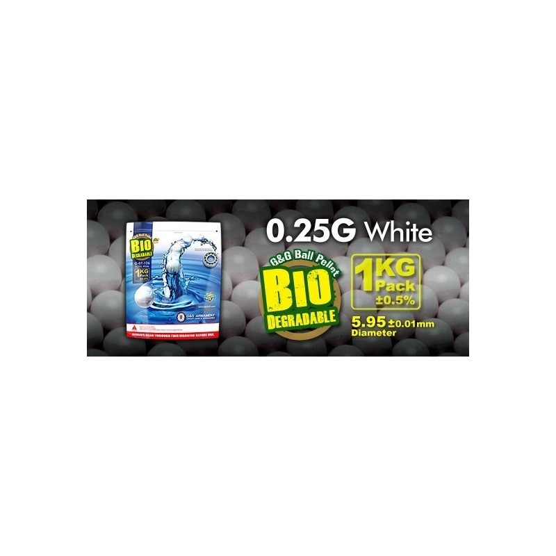 G&G 0.25g 1KG / bag  Bola biodegradable