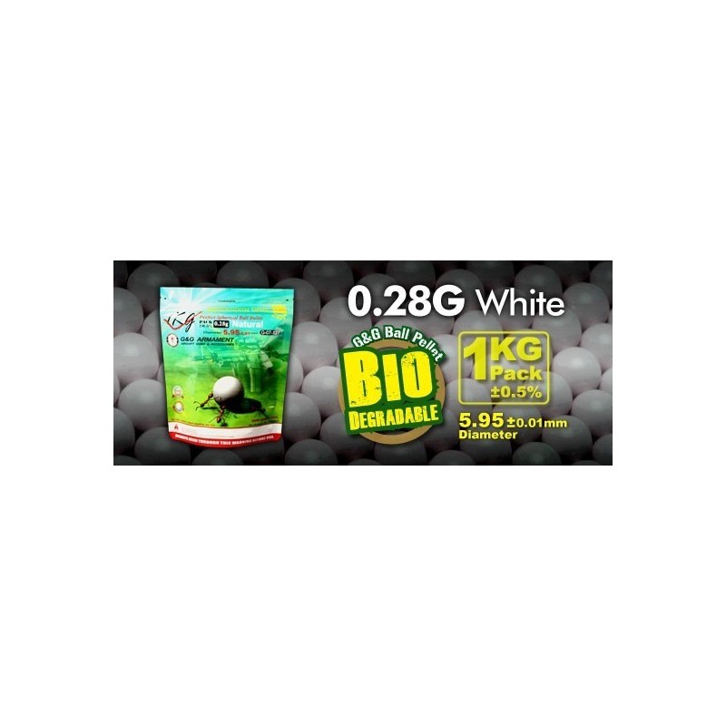 G&G 0.28g 1KG / bag  Bola biodegradable