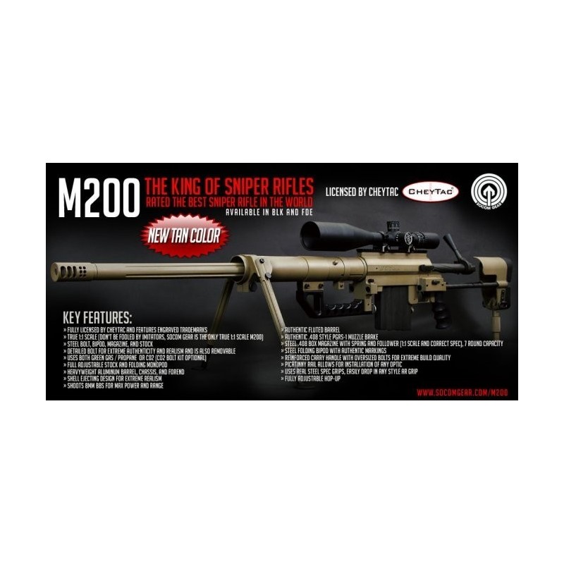 SOCOM GEAR CHEYTAC M200 8MM TAN