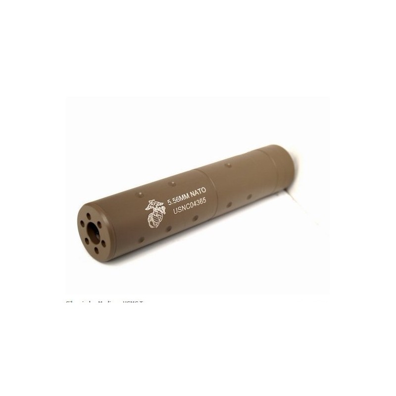 Silenciador mediano USMC Tan SUMINISTROS AIRSOFT