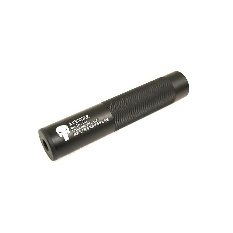 Silenciador largo Calavera Negro A SUMINISTROS AIRSOFT