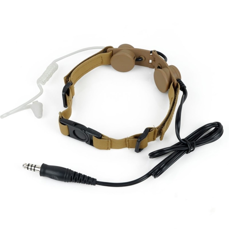 Z-TACTICAL Tactical Throat Mic Tan LARINGOFONO