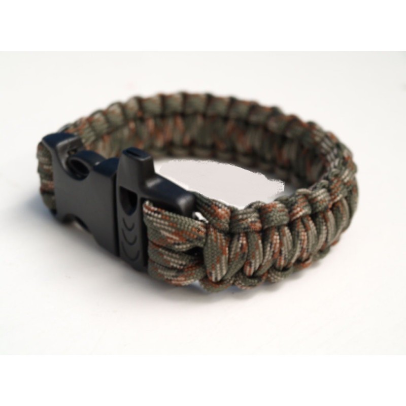 PARACORD BRACELET Con silbato (Marpat Wood)