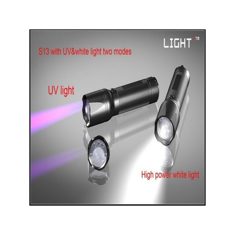 LINTERNA LED LIGHT S-13 UV ULTRAVIOLETA