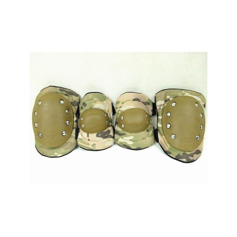 Coderas y rodilleras estilo multicam suministros airsoft