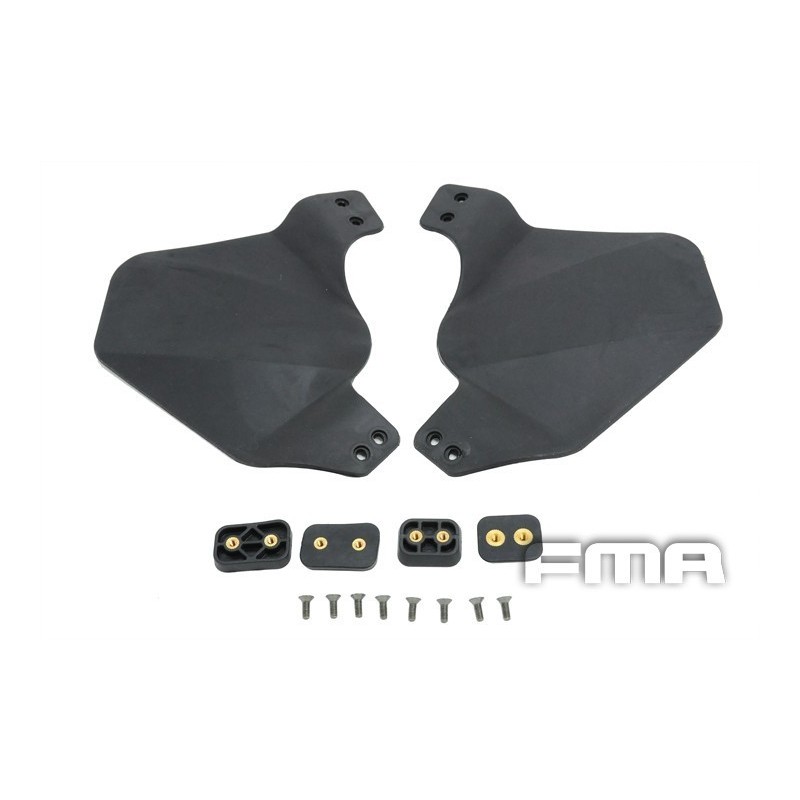 PROTECTORES CASCO Side cover for fast helmet rail negro