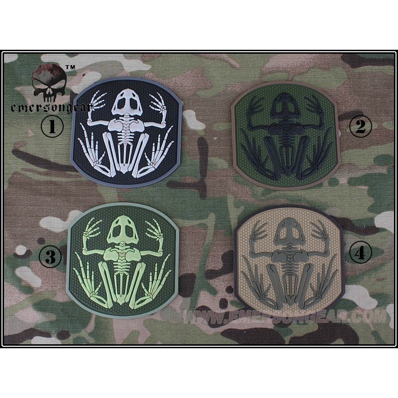 Parche PVC Frog Skeleton tan 4