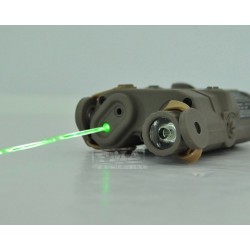 AN/PEQ-15 GREEN Laser Flashlight TAN