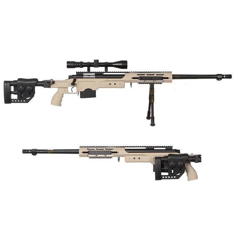 WELL MB4411D TAN CON MIRA Y BIPODE NEGRO 500FPS