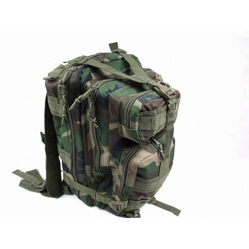 Mochila Compact Assault Woodland SUMINISTROS AIRSOFT
