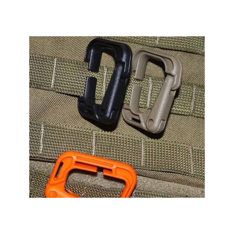 Soporte Molle Rectangular Negro 4pc