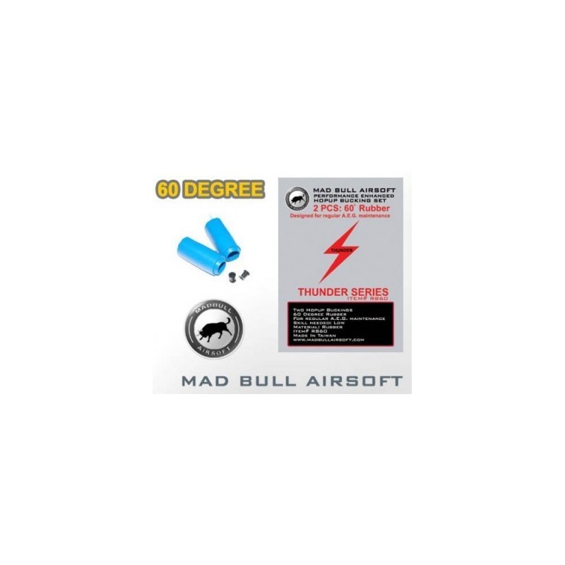Pack Gomas Hop up Madbull AZUL +nud fishbone 60 grados