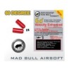 Pack gomas Madbull ROJAS Shark silicona + nud fishbone 60 grados