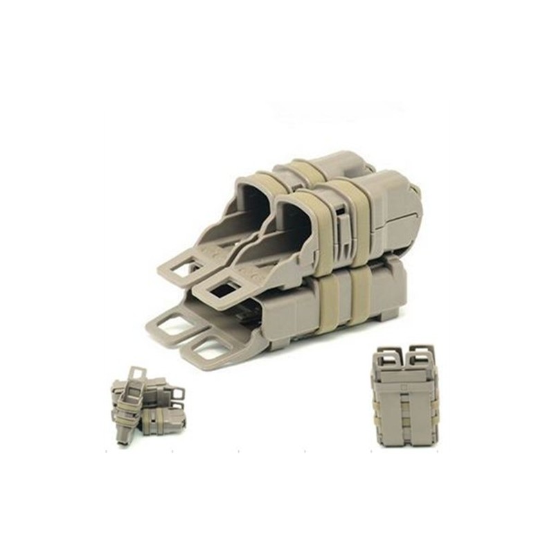 4 PORTACARGADOR FASTMAG PARA PISTOLA Y M4 TAN