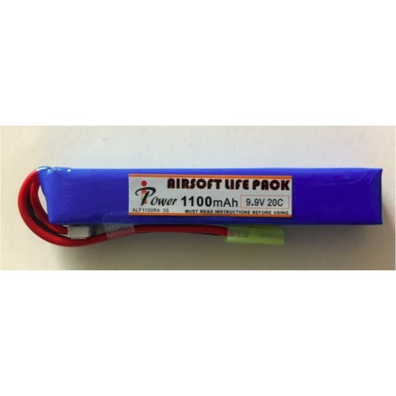 IPower LIFe 1100mAh 9.9V 20C tubo
