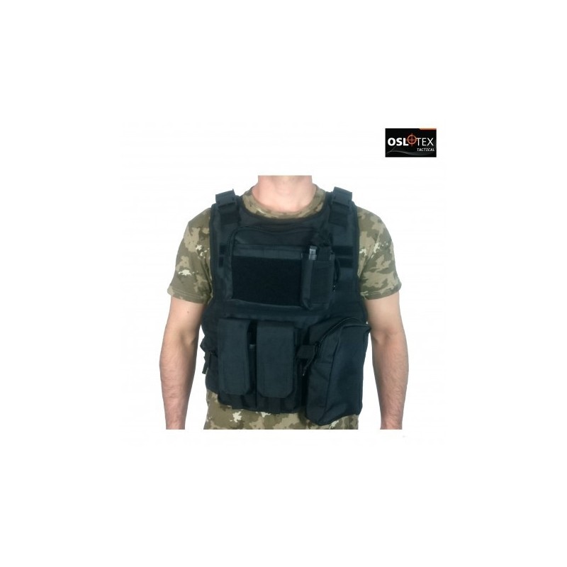 OSLOTEX Chaleco de Asalto Táctico Avanzado BK