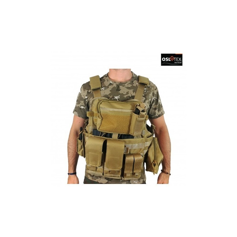 OSLOTEX Chaleco Mapa Avanzado Coyote