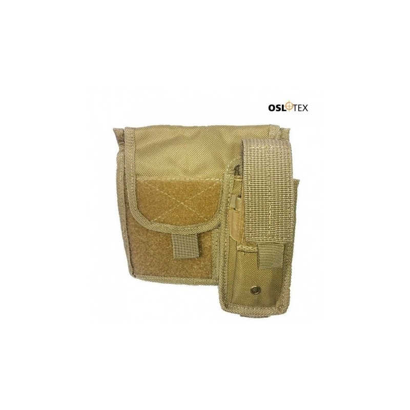 OSLOTEX Portamapa con Portacargador Coyote