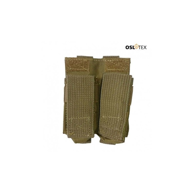 OSLOTEX Portagranada 40mm o Cargador Pistola Doble Velcro Coyote
