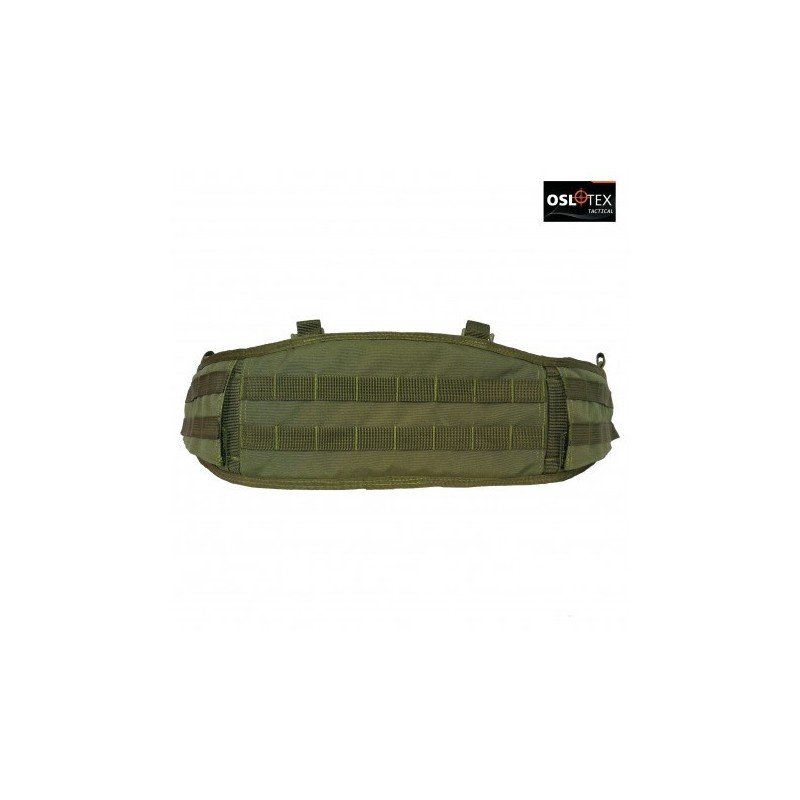 OSLOTEX Cinturón de Combate Molle Talla XL con Doble Tapa Levantable OD