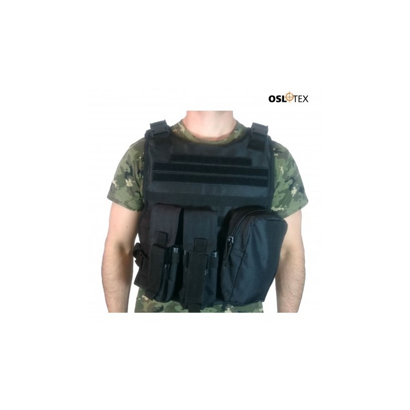 OSLOTEX Chaleco de Asalto Táctico AK Negro