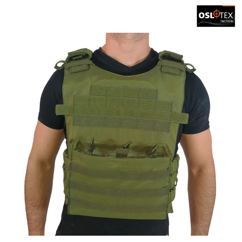 OSLOTEX Chaleco Tactical Warrior OD 1000D