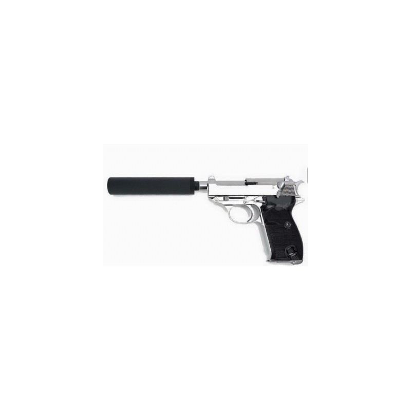 WE WALTER P38S SILVER FULL METAL