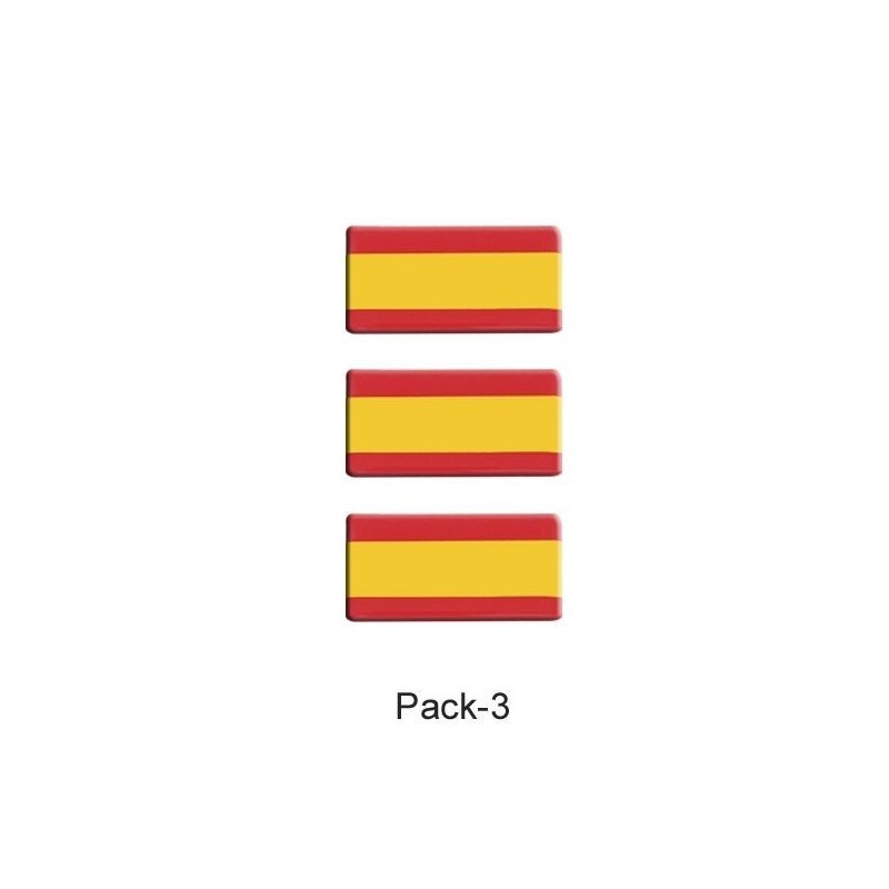 PEGATINA ABULTADA ESPAÑA PACK 3UN