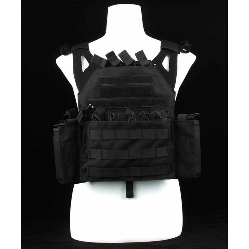 Chaleco JPC completo con placa y pouch BK