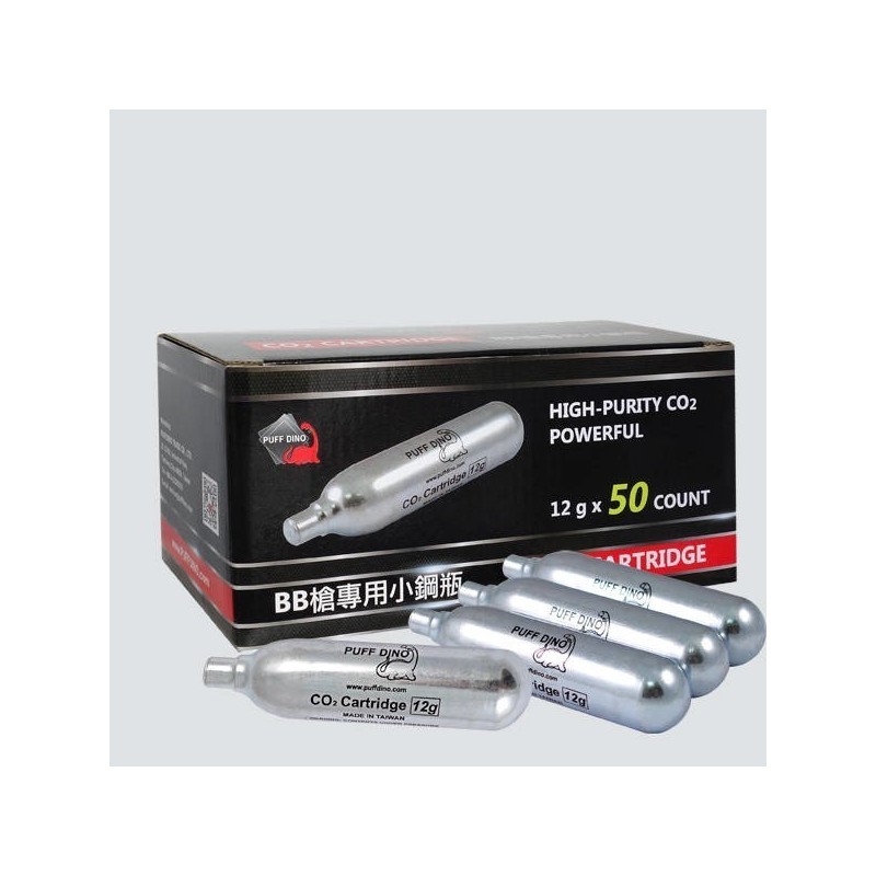 CO2 CARGAS  12g  PUFF DINO 50 pcs