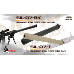 Silenciador SR25 ARES M110 370mm SIL-07-BK
