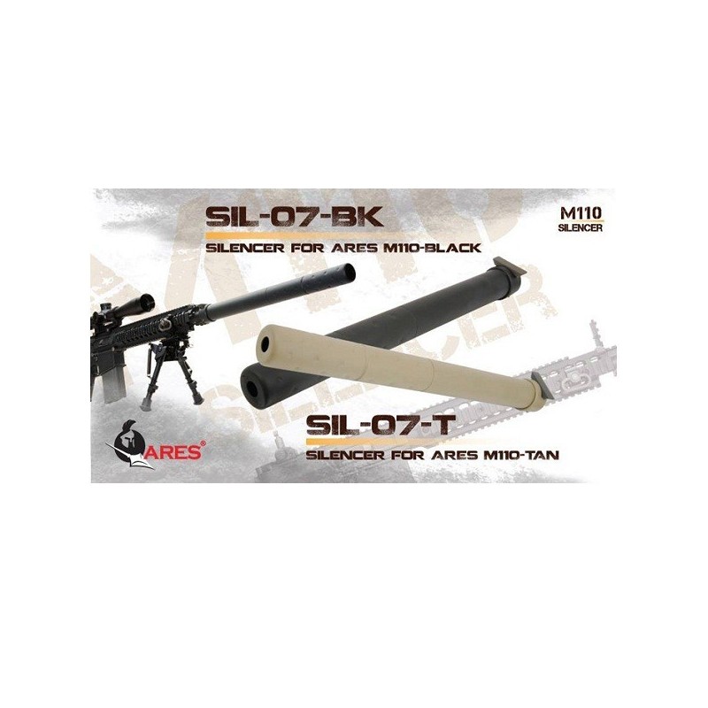 Silenciador SR25 ARES M110 370mm SIL-07-BK