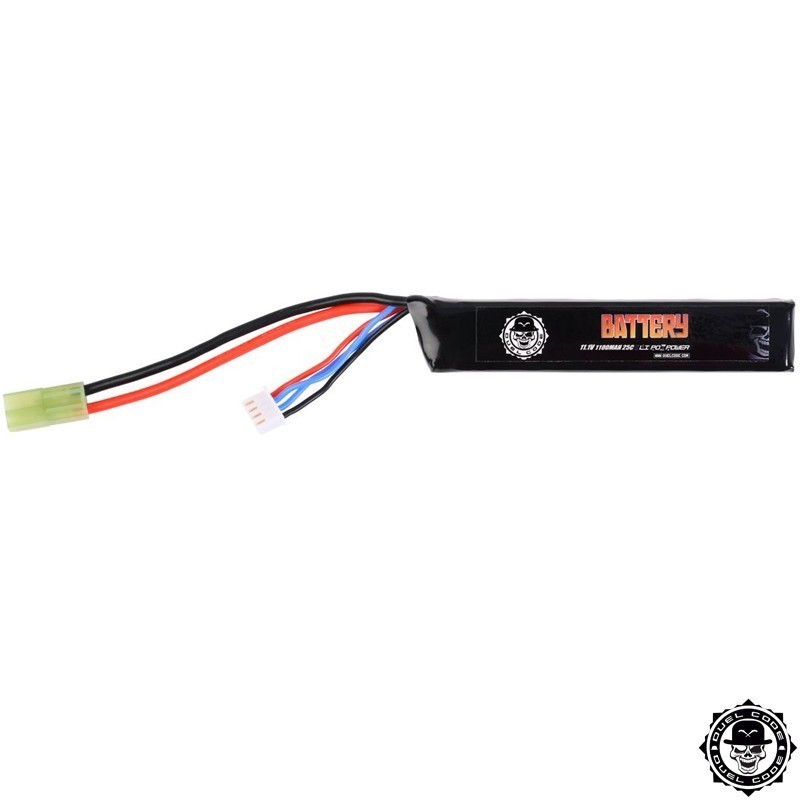 BATERIA LIPO 11.1V 1100MAH 25C DUEL CODE